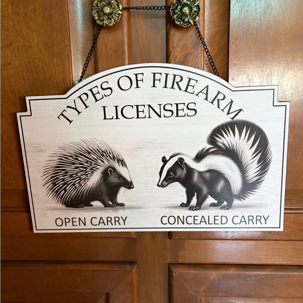 Humorous Firearm License Sign New - Picture 2 of 2